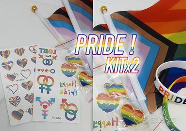 Set x2 per il PRIDE LGBT Spille bandiere brac tatt