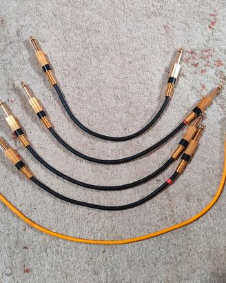 4x Cavi Professionali con jack 6.3mm in Metallo