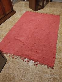 tappeto in cotone fucsia 136 larghezza x193 lunghe