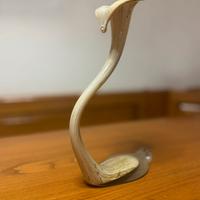 Vaso o candelabro in vetro, fatto a mano.