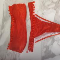 Costume arancione a fascia nuovo Shein 