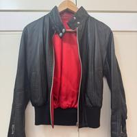 Chiodo da biker Vintage anni 80 vera pelle