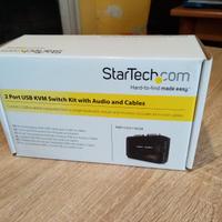 KIT COMMUTATORE KVM A 2 PORTE USB