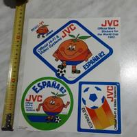 ADESIVO JVC SET COMPLETO OFFICIAL ESPANA 82 VINTAG