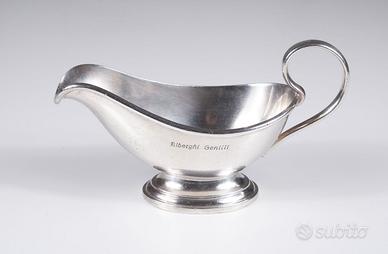 Salsiera silver‑plated Alberghi Gentili anni ’50