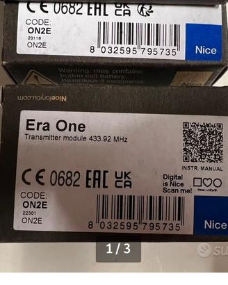 NICE ERAONE ON2E telecomando