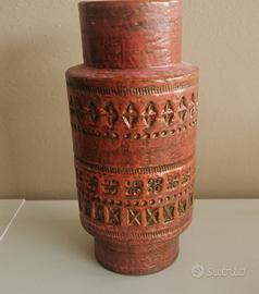 Vaso in ceramica Bitossi rosso