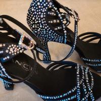 ✨ Scarpe da Ballo Nere con Brillanti   