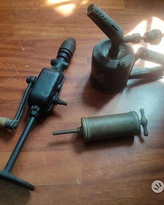 saldatrice petrolio siringa studio medico vintage