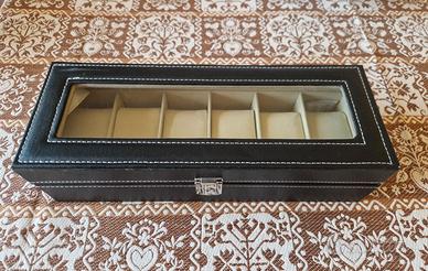 Porta Orologi 6 Posti Scatola Portaorologi