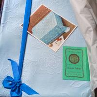 Copriletto matrimoniale azzurro