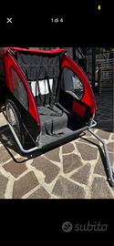 Carrellino per bici per 2 bambini o 1 cane medio