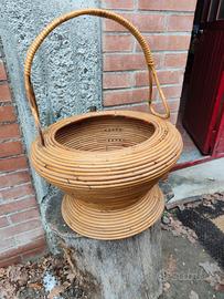 Grande cesto in bambù 