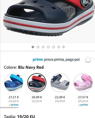 Crocs Crocband, Sandali con Cinturino alla Cavigli
