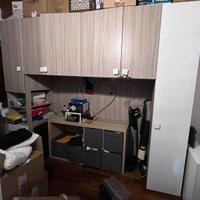 Armadio a ponte per letto matrimoniale