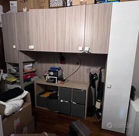 Armadio a ponte per letto matrimoniale