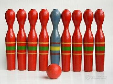 Birilli da Bowling made in Germania Ovest. Vintage