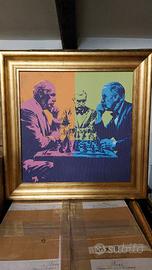 Lotto di 7 quadri con cornice in legno -misure mix