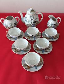 Antico Set da caffè, tè da 6 porcellana Giappone 