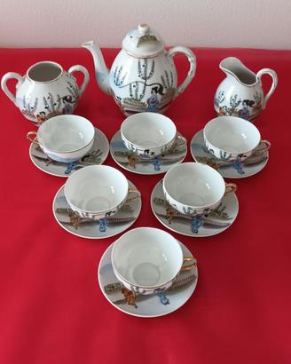 Antico Set da caffè, tè da 6 porcellana Giappone 