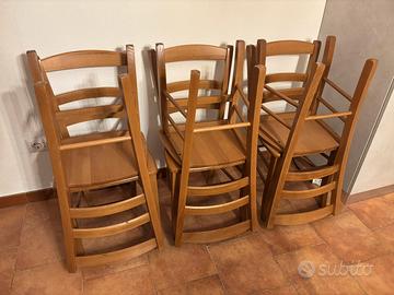 Set 6 sedie legno
