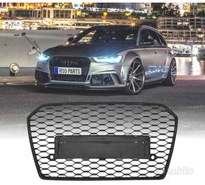 GRIGLIA PER AUDI A6 4G 14-18 LOOK RS6 NERO LUCIDO