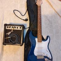 Chitarra elettrica con amplificatore 