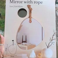 Specchio da parete con corda
