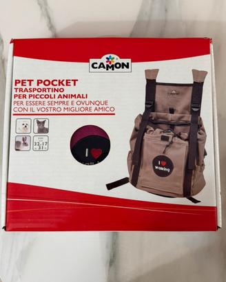 Zainetto Trasportino Pet Pocket CAMON Fucsia