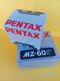 PENTAX MZ60 + PENTAX ZOMM 35/80MM =NUOVA IN BOX