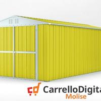 Box garage auto in Acciaio 327x611cm 19mq giallo