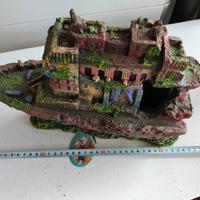 veliero per acquari vetroresina NUOVO