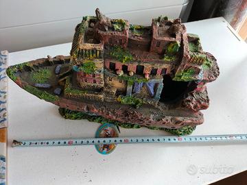 veliero per acquari vetroresina NUOVO