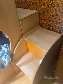  letto a castello in legno