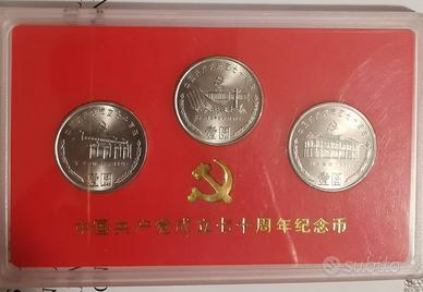 Set tre monete commemorative 