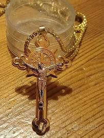 croce bimetallica in acciaio 