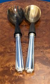 Posate per insalata manico argento 800 massiccio