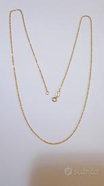 Collana singapore 49cm in oro giallo 18kt 750