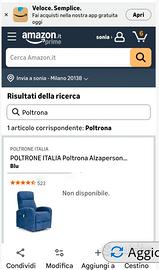 poltrona anziani reclinabile