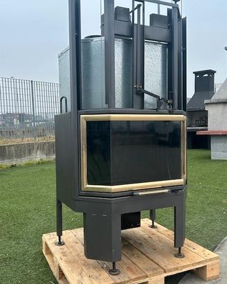 camino LEGNA  con vetro trifacciale VENTILATO