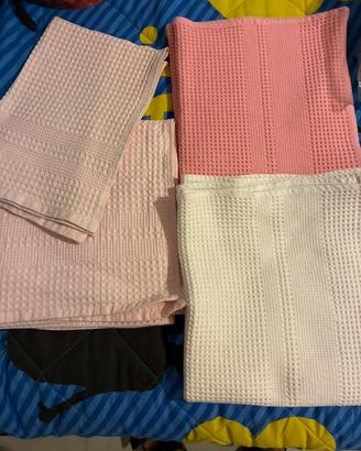 Set 4 asciugamani 100% cotone NUOVI