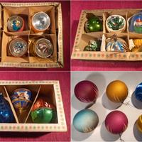 Palline e ornamenti anni 60 per albero di Natale