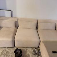 Divano Sklum con penisola modulare 272 cm velluto