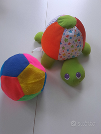 Palla morbida con sonagli e tartaruga con specchio