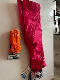 Pantaloni e guanti da neve 3/4anni