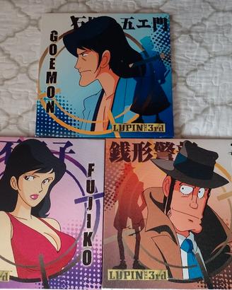 Set 3 Quadri Lupin III - Fujiko, Goemon, Zenigata