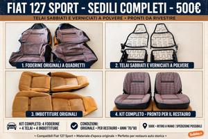 SEDILI COMPLETI ORIGINALI FIAT 127 SPORT