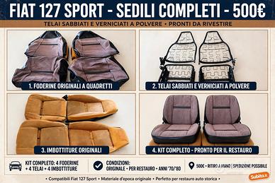 SEDILI COMPLETI ORIGINALI FIAT 127 SPORT