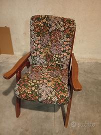 poltrona legno reclinabile 