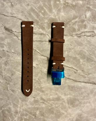 Cinturino in pelle marrone (20mm)